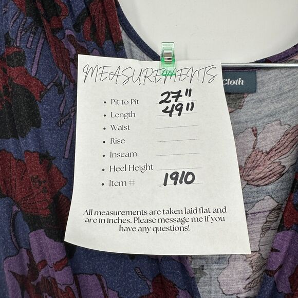 Modcloth Womens Midi Dress Size 4X Jersey Knit Stretchy Floral Office Casual - Picture 2 of 8